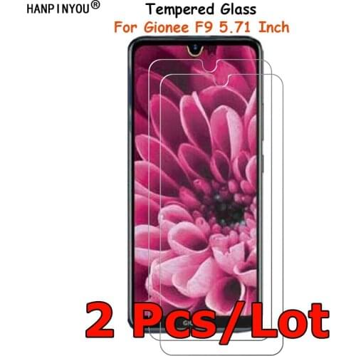 2 Pcs /Lot For Gionee F9 5.71" Tempered Glass Screen Protector Explosion-proof Protective Film Toughened Guard
