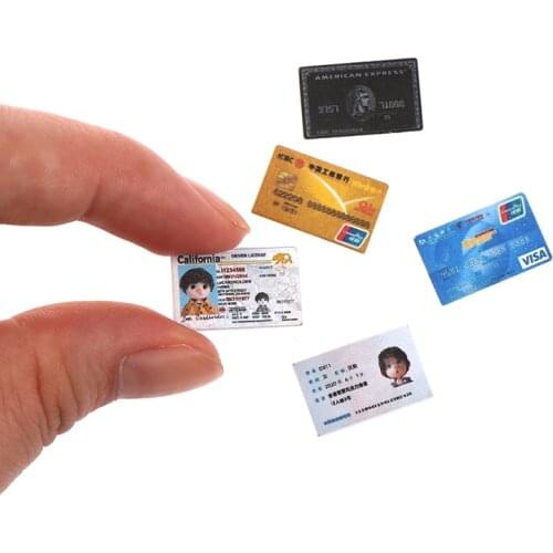 1pc 1:12 Dollhouse Miniature Mini Certificates ID Card Bank Card Accessories Toys Play Doll Accessories