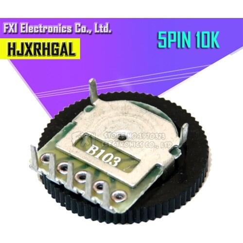 10pcs Double Gear tuning potentiometer B103 10K 5Pin 16*2mm Dial Potentiometer