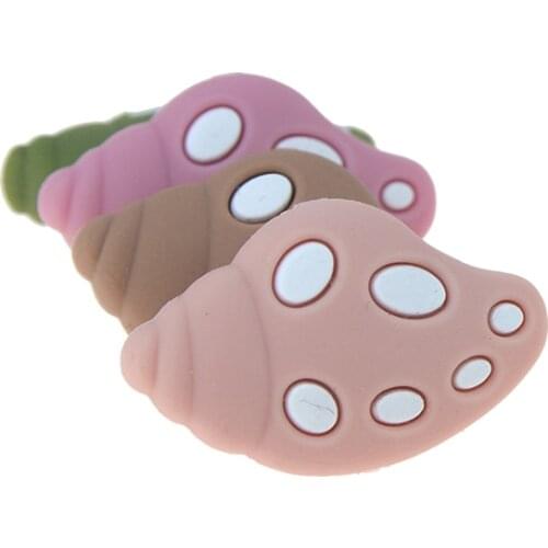 10PCS Sea Snail Silicone Beads BPA Free Silicone Teether DIY Teething Beads Baby Teether Toddler Chewing Toy Nursing Chain Beads