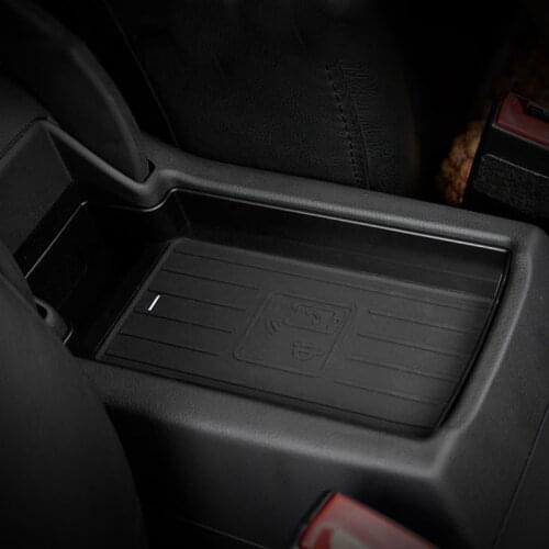 15w car qi wireless charger fast charging plate armrest box charging phone holder accessories for Audi Q3 2013-2018 for iPhone 8