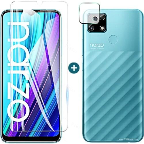 2-in-1 for OPPO Realme Narzo 30A 30 Pro 5G Glass for Realme Narzo 30Pro Tempered Glass Screen Protector Narzo30 A Lens Glass
