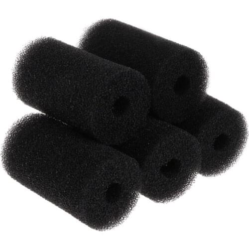 5 Pcs Sponge Aquarium Filter Protector Cover For Fish Tank Inlet Pond Black Foam W0YC