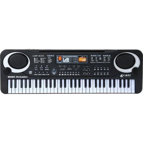 61 Keys Black Digital Music Electronic Keyboard Key Board Electric Piano Kids Gift Musical Instrument