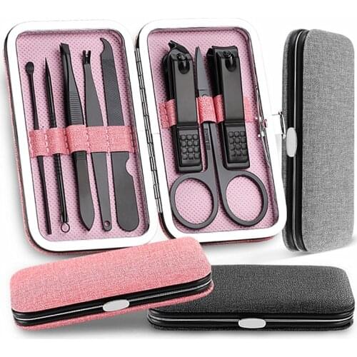 8pcs/set Nail Clippers Pedicure Set Portable Travel Hygiene Kit Stainless Steel New Manicure Nail Cutter Set Nail Art Tool