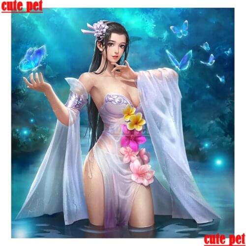 Diaman embroidery mosaic Oriental fantasy beauty diamond painting Cross Stitch puzzle home decor rhinestone Painting cute pet
