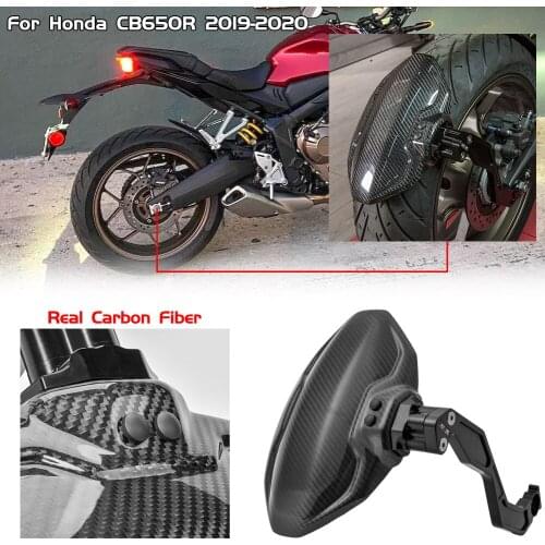 Real Carbon Fiber Motorcycle Rear Tire Hugger Fender Mudguard Splash Guard For Honda CB650R 2019 2020 2021 CBR650R Accessories