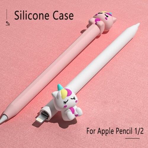 For Apple Pencil 1 2 Case Protective Cover IPad Pencil Case Non-slip Protection Case For Apple pencil 2 Cartoons Silicone Sleeve