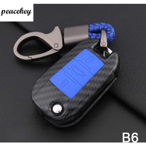 Carbon Fiber Car key case cover for Citroen C4L CACTUS C5 C3 C6 C8 Picasso Xsara for Peugeot 3008 308 RCZ 508 408 2008 Fold key