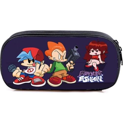 Friday Night Funkin Pencil Case Large Capacity Pen Bag Students School Pencil Cases Kids Gifts Boy Girl Stationery Pen Bags