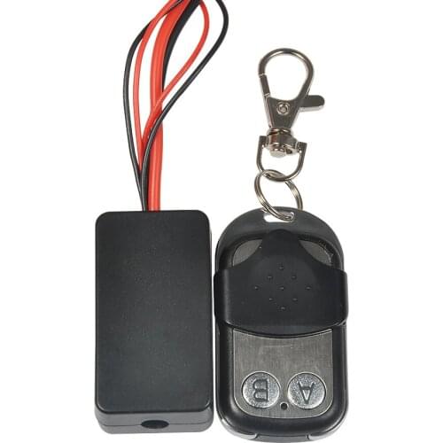 Black Automatic Crawler Winch Control Wireless Remote Receiver for 1/10 RC Car Truck Off Road