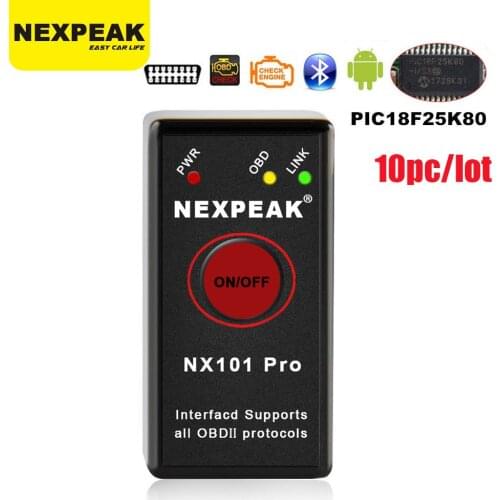 10pcs ELM327 V1.5 Bluetooth with PIC18F25K80 Chip For Android OBD 2 Car Diagnostic Tool ELM327 Bluetooth v1.5 OBD2 Scanner Tool