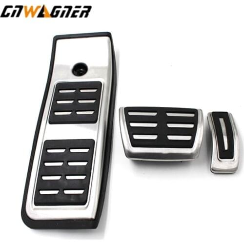 For Audi A4 B9 A5 F5 2016 2017 AT Sedan Avant Sport Auto Stainless Steel Fuel Brake Footrest Pedal for Audi A4 B9 Car Pedals Pad
