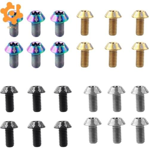 MagiDeal 6 pcs M5 x 14mm Bike Titanium Ti Brake Disc Rotor Bolts Mount Screws Bicycle Components Parts