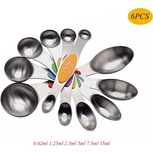 Magnetic Measuring Spoons Set Stainless Steel Sauce Spoons Fits In Spice Jars Set of 8 Oil Salt Sauce and Vinegar Measuring Tool