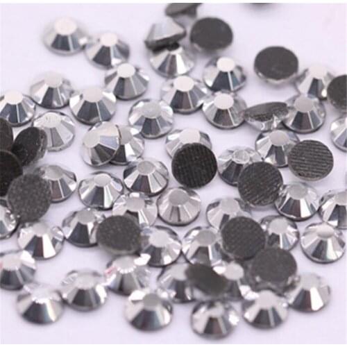 MHS.SUN SS20 SS30 Silver Hematite DMC Crystal Rhinestones DIY Loose HotFix Crystal Glue Rhinestone Iron-on For Clothing Decor