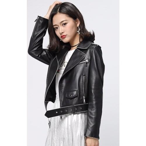 Genuine Leather Jacket Women 2020 Autumn Real Sheepskin Leather Coat Korean Motorcycle Jackets Chaqueta Mujer
