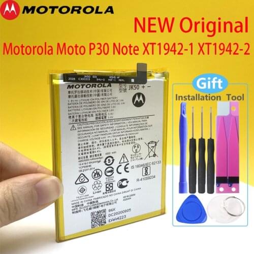 New Original Battery Motorola Moto One Power P30 Note XT1942-1 XT1942-2 JK50 5000mAh Mobile Phone+Gift Tools