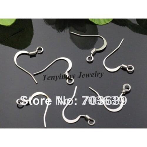 Wholesale 500pcs Silver Plated Earring Hooks For DIY Free Shipping