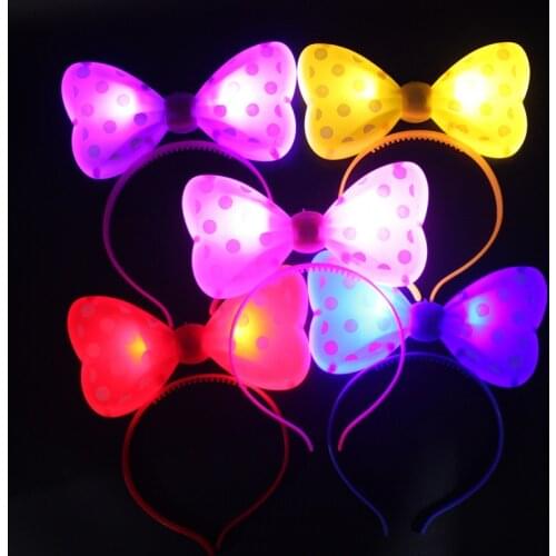 Christmas Childrens Birthday Edition Luminescent LED COLORFUL Knot Hair Card Flashing Hair Concert Hoop Night Market Wholesale