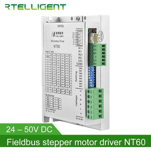 Rtelligent Nema 23 24 Stepper Motor Driver 24-50VDC R60-D Drives with nema 23 stepper motor 57A3 bad 57CM18