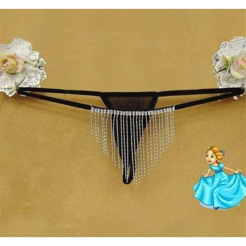 Extreme Hot Sexy G-Strings and Thongs Womens Tassel Tanga T-Back Panties Briefs Low Waist Dancer Club Underwear Erotic Lingerie