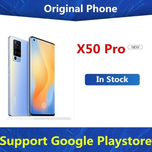 In Stock Vivo X50 Pro 5G Smart Phone 4315mAh 33W Charger 48.0MP+32.0MP Snapdragon 765G Android 10.0 Face ID 8GB RAM 256GB ROM