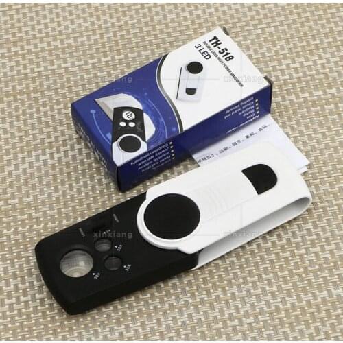 30X 35X 55X LED Illuminated Jadeite Filter Magnifier Jewelry Gem Identifying Type Inspecting Magnifying Glass Loupe with Lamps