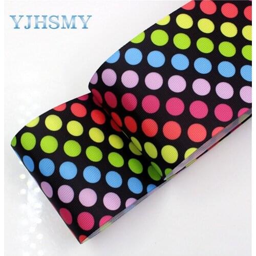 YJHSMY I-18428-49 10 yards 75 mm Cartoon Printed grosgrain ribbons,DIY handmade Hair accessories Material wedding gift wrap