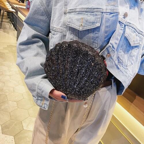 Women Shoulder bags Shell Bag Chain Cute Sequins Small Bag Phone Money Pouch Zipper Crossbody Bags for Women 2019 Bolsa Feminina