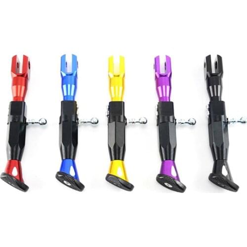 1 Pcs Aluminum Alloy Adjustable Motorcycle Kickstand Foot Side Support Foot Side Stand for Motorcycle Universal Accessories