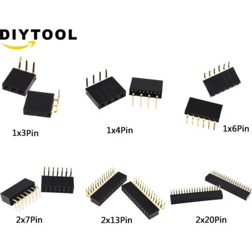 10pcs 1X3 1X4 1X6 2X7 2X13 2X20 Pin 2.54 mm Right Angle Single Row Pin Header Male 90 degrees Needle Connector