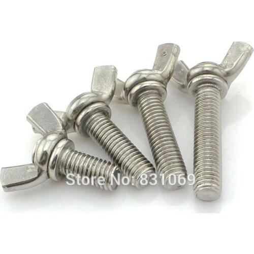 10pcs/Lot Metric M6x12mm Stainless Steel Wing Bolt Butterfly Bolt Screw Brand New