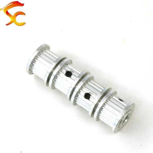 5pcs/lot Aluminum GT2 20 teeth Timing Pulley bore 3mm/5mm/8mm fit for belt 6mm width for 3d printer (2GT 20teeth)