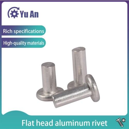 Flat Head Aluminum Rivet Iron Rivet Hand Driven Flat Head Rivet Galvanized Nail M4 M5 * 6 / 8 / 10 / 12 50pcs