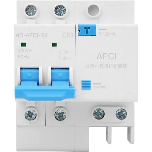 AC230V 32A/63A Arc Protector Detector Fault Circuit Breaker DIN Standard 35 Rail