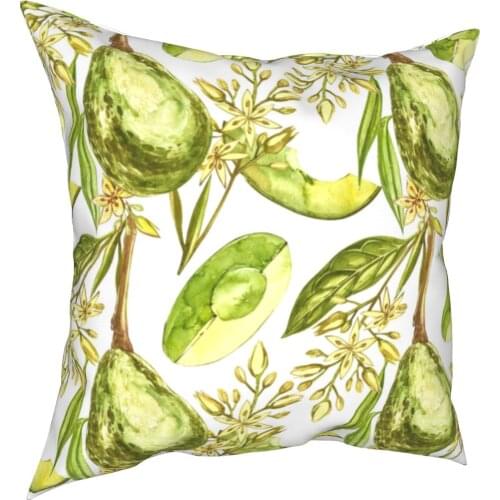 Avocado Pillowcase Soft Polyester Cushion Cover Decoration Tropical Fruit Throw Pillow Case Cover Home Dropshipping 45*45cm