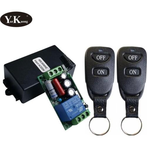 Wireless Remote Control Light Switch 10A Relay Contact 220V 1 Channel Receiver Module + 10-100 Transmitter 315 433mhz Smart Home