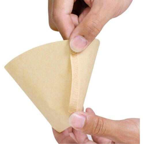 100Pcs Disposable Coffee Paper Filters Coffee Dripper Coffee Paper Strainer