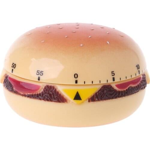 Hamburger 60 Minute Mechanical Timer Countdown Alarm Kitchen Cooking Reminder Tool Home Decor