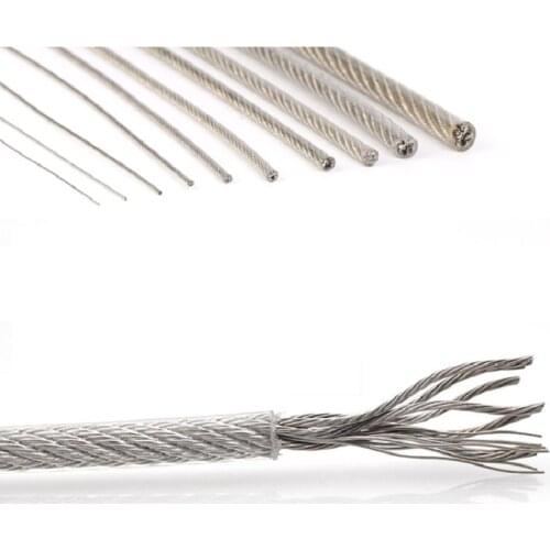 OD 0.6mm/0.8mm/1.0mm/1.5mm/2.0mm soft PVC insulated steel wire rope Cable office lighting pendant lamp use