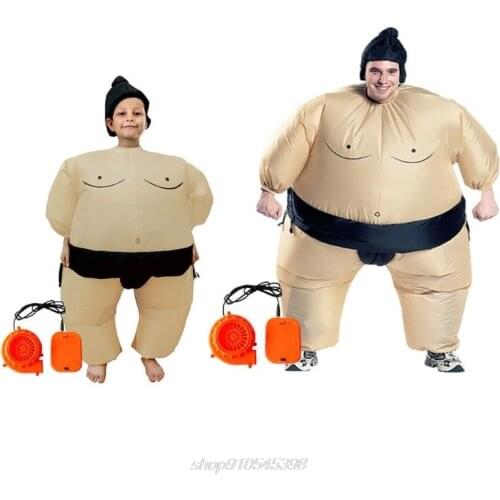 Sumo Wrestler Costume Inflatable Suit Blow Up Outfit Cosplay Party Dress for Kid and Adult A07 21 Dropshipping