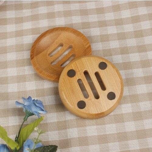Hot sell Wooden Natural Bamboo Soap Dish Wooden Soap Tray Holder Storage Soap Rack Plate for Bath Shower Plate Bathroom