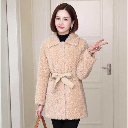 Fashion High Quality Genuine 100% Wool Female Jacket Autumn Winter 2021 Korean Simple Womens Coats Vetement Femme Zjt1909