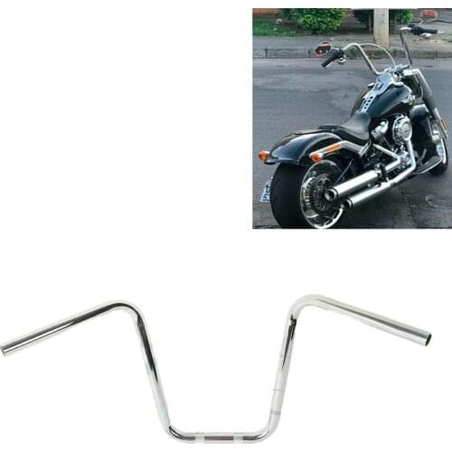Motorcycle Ape Hanger 1" 14" Rise Handle Bar For Harley Sportster 883 1200 chrome/black