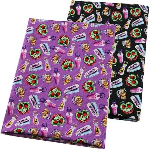 Cartoon Digital Print Cotton Fabric Tissus For sewing Kids Dress DIY Patchwork Handmade Textile Handbag Material Bedding Cloth