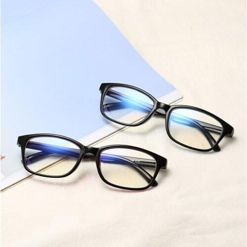 Seemfly Myopia Glasses For Men And Women Anti Blue Light Prescription Eyeglasses Blue Film Diopter 0 -1.0 1.25 1.5 2.0 To -4.0