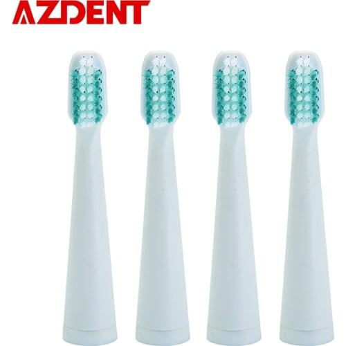AZDENT New 4pcs/set Toothbrush Heads Replacement Heads Fit Electric Sonic Toothbrush AZ-06 or AZ-1 Pro Teeth Brush Oral Cleaning