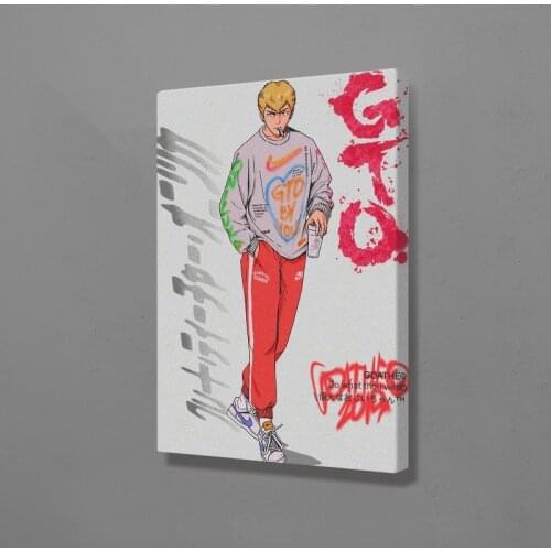 GTO Great Teacher Onizuka Painting wall Art Framed Wooden Frame Canvas for Living room home bedroom study dorm decoration prints