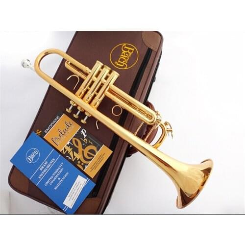 New De Xin Bb Trumpet TR-180GS Gold Lacquer Music Instruments Profesional Trumpets Student Included Case Mouthpiece Accessories